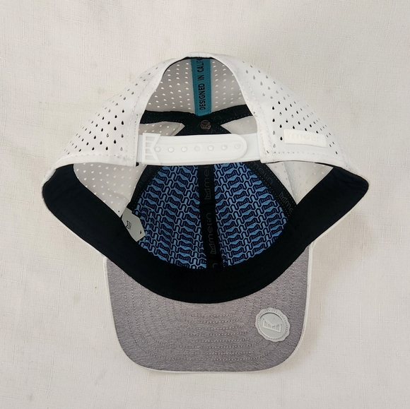 MELIN A-Game Hydro White Hat Performance adjustable curved Snapback SZ SM Adult - Picture 8 of 11